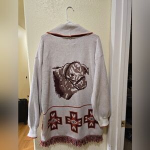 Women's Cream and Brown Hereford Cardigan